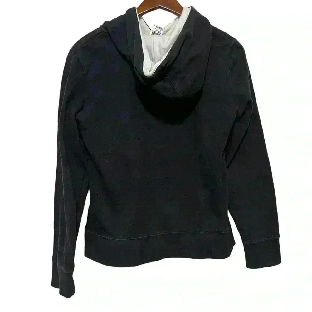 The North Face Hoodie Black Men's Small White Half Dome Logo With White In Hood - Picture 2 of 7